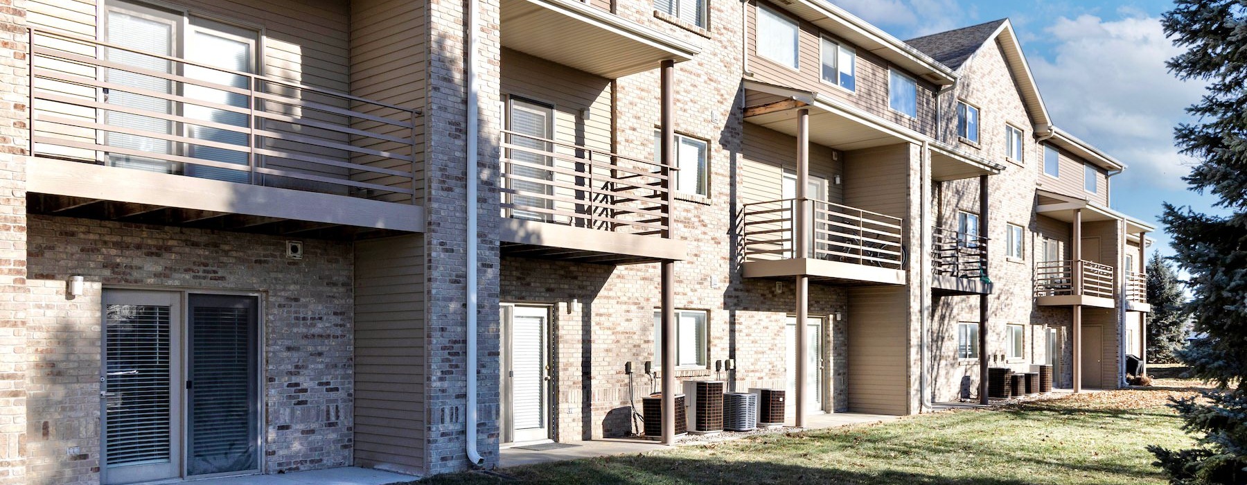 private porches and balconies at Lakeview Park